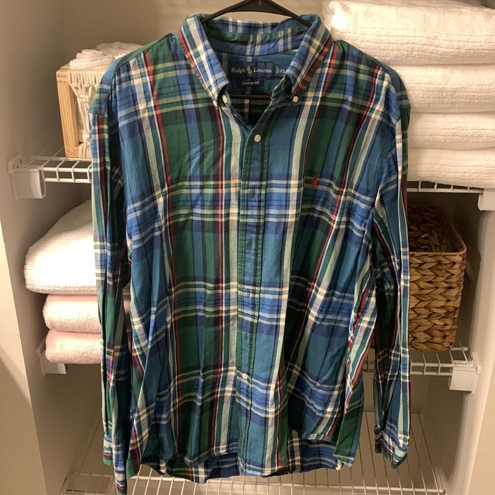 Ralph Lauren custom fit flannel style button down